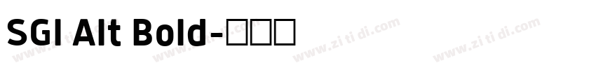 SGI Alt Bold字体转换